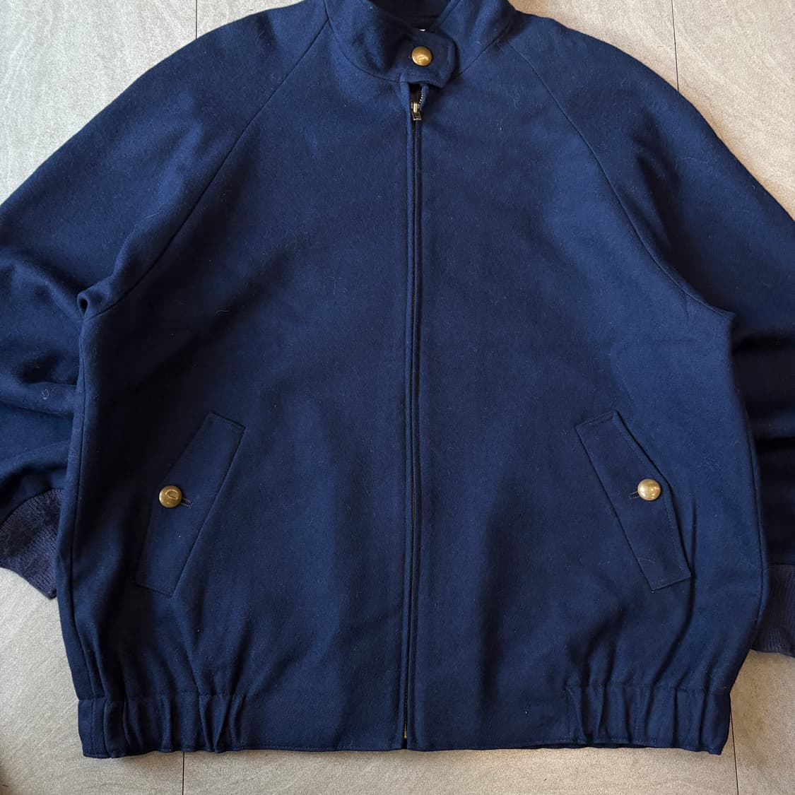 90s Pendleton 90년대 미국 생산 펜들턴 네이비 울 블루종 자 상품이미지4