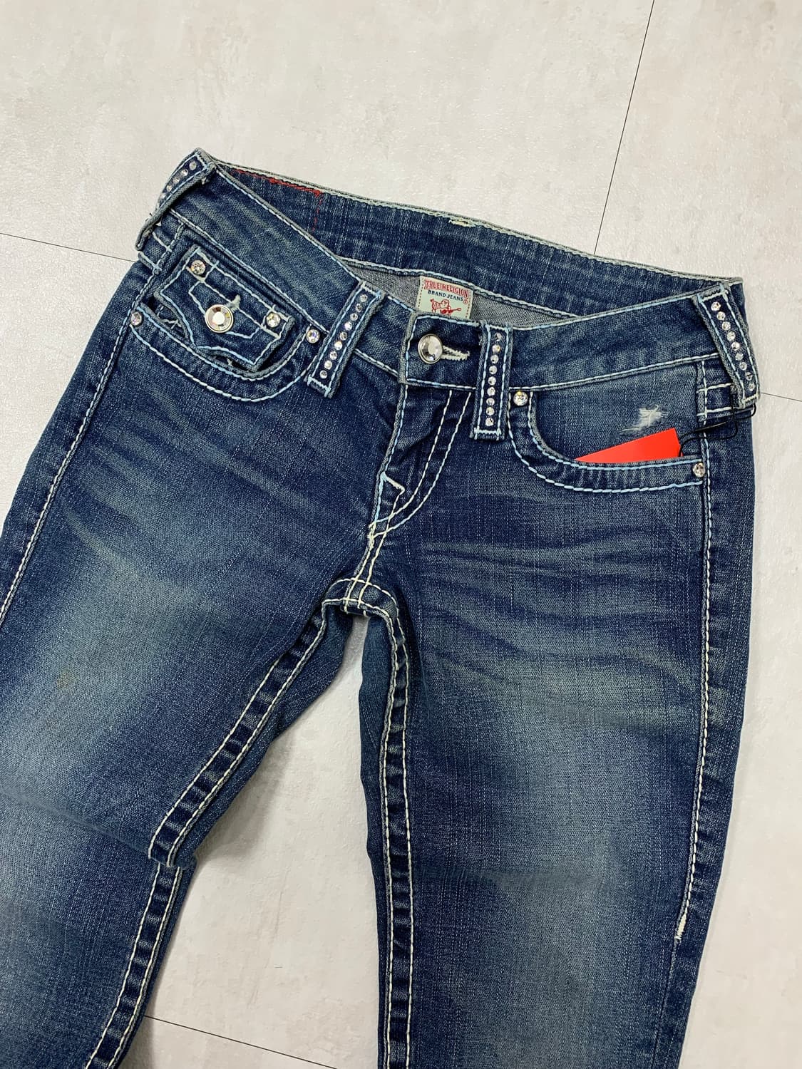 트루릴리전 큐빅 디테일 로우라이즈 데님 팬츠 #32 상품이미지2