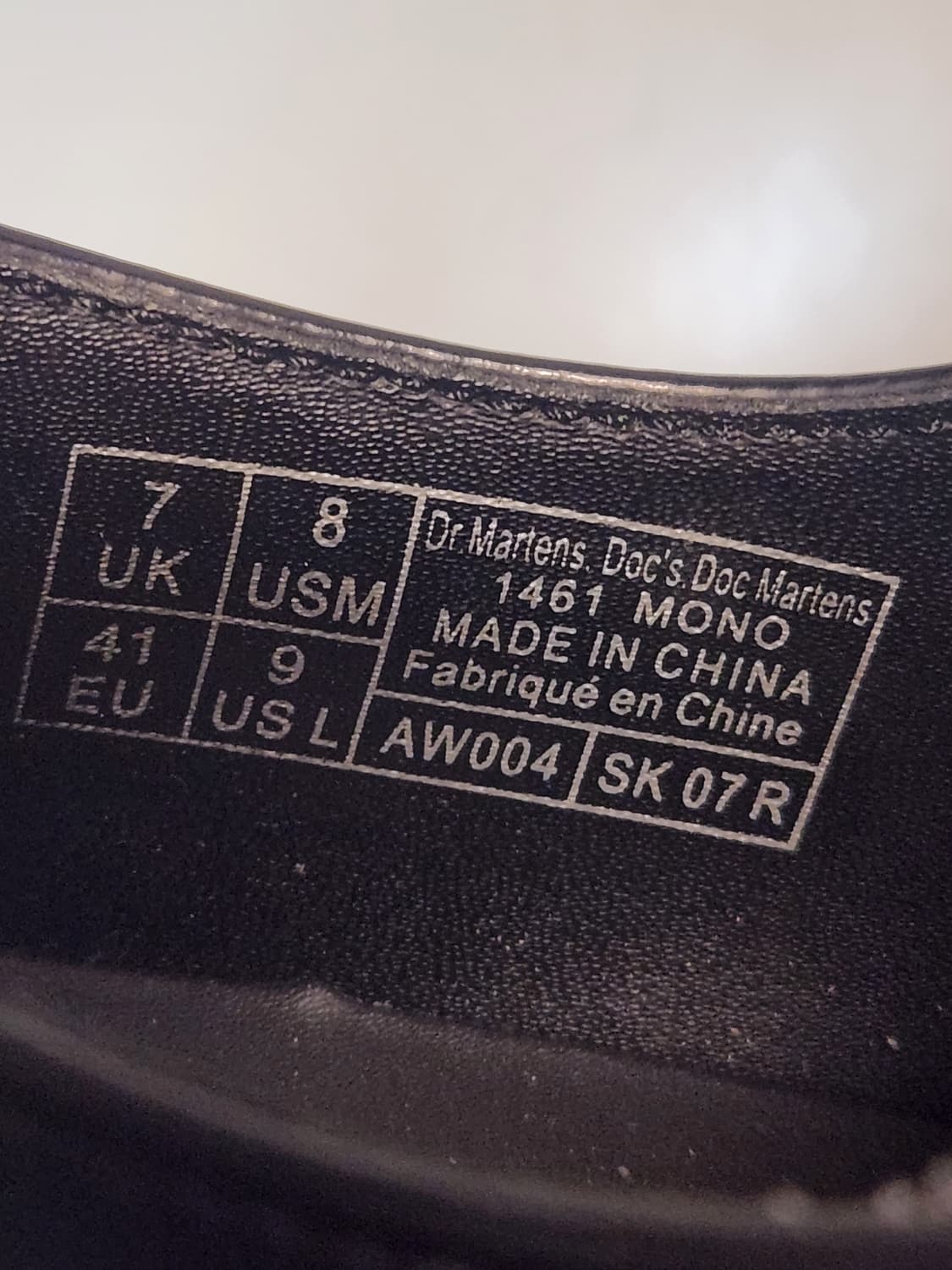 (260)닥터마틴 1461 모노 상품이미지9