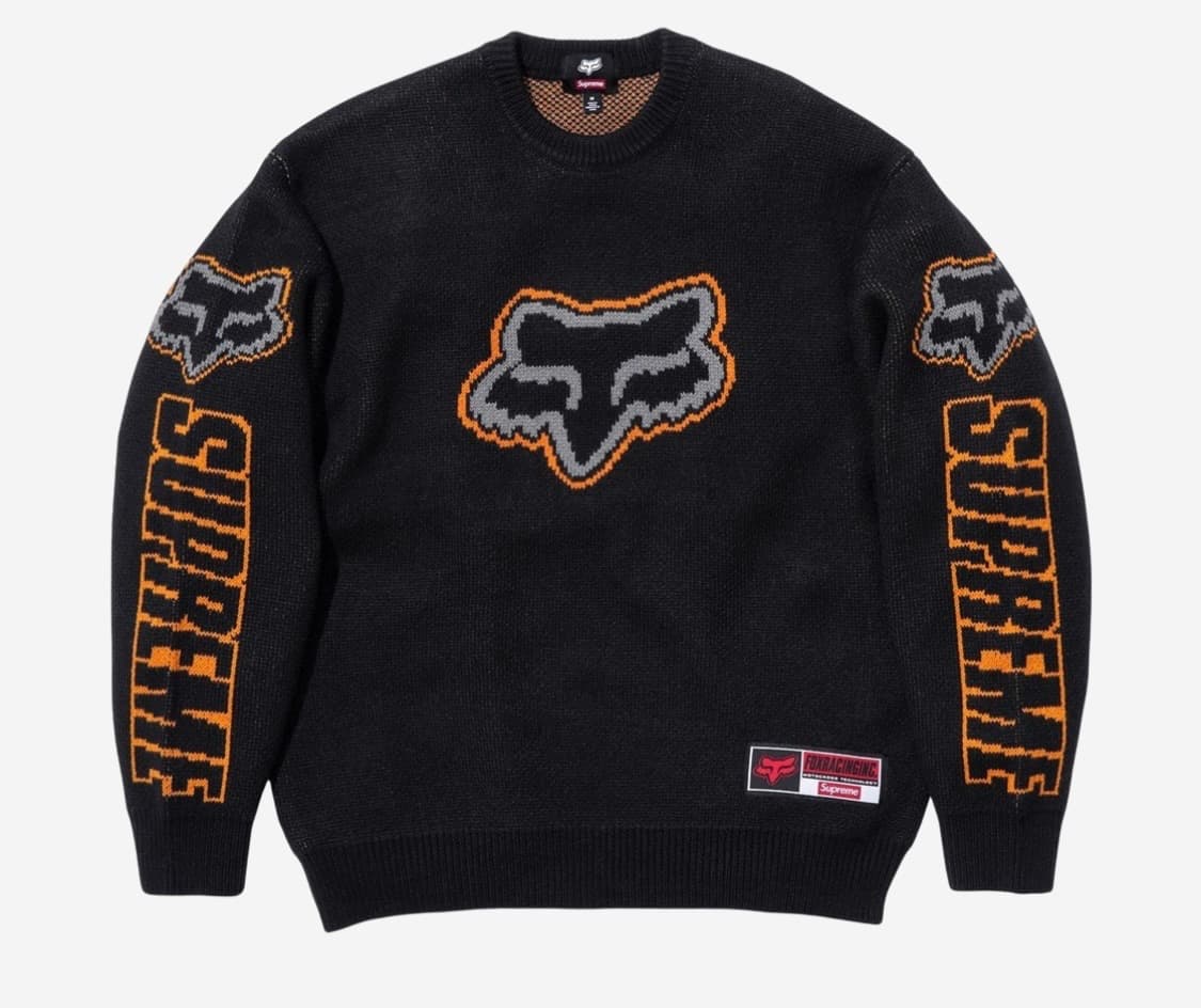 (새제품/XL) 25FW 슈프림x폭스레이싱 스웨터 블랙컬러 상품이미지3