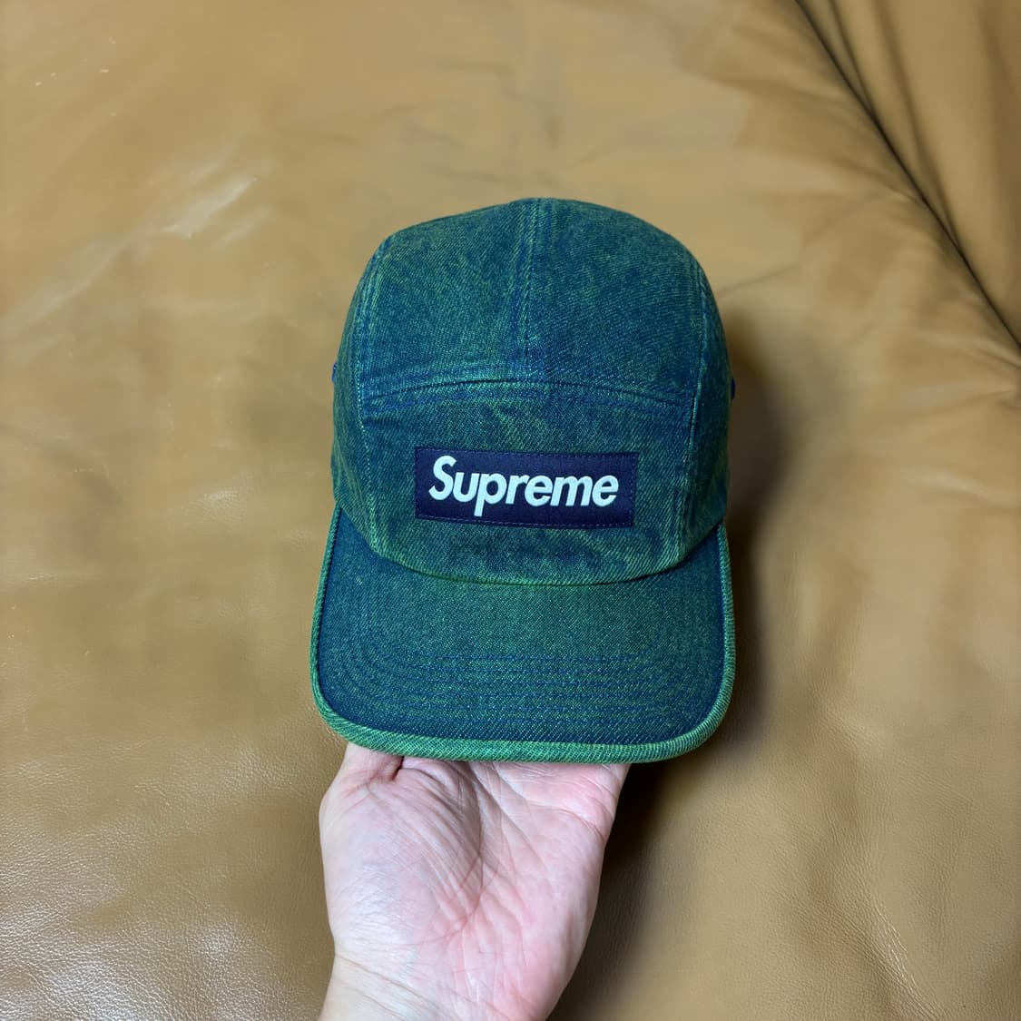 Supreme 슈프림 23ss 오버다이드 데님 그린 캠프캡 모자 상품이미지2