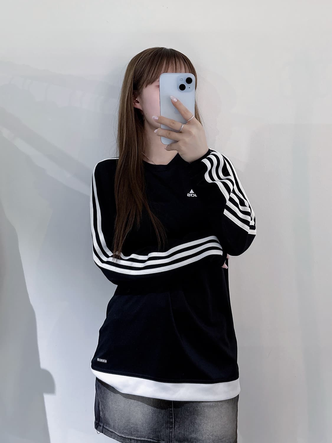 아디다스 블랙 삼선 롱슬리브 상품이미지2
