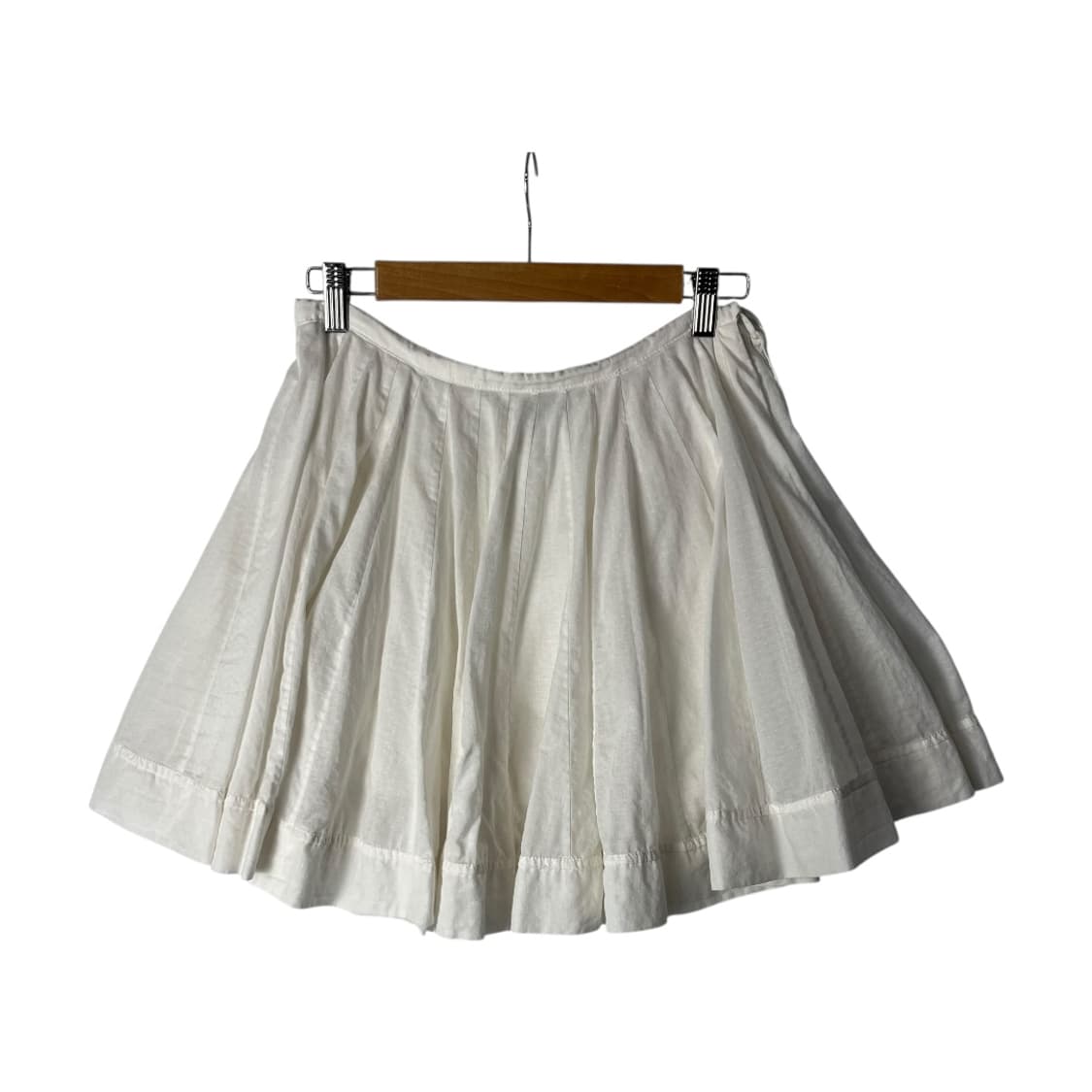 [Polo] 폴로진스 화이트 코튼 미니스커트 상품이미지1