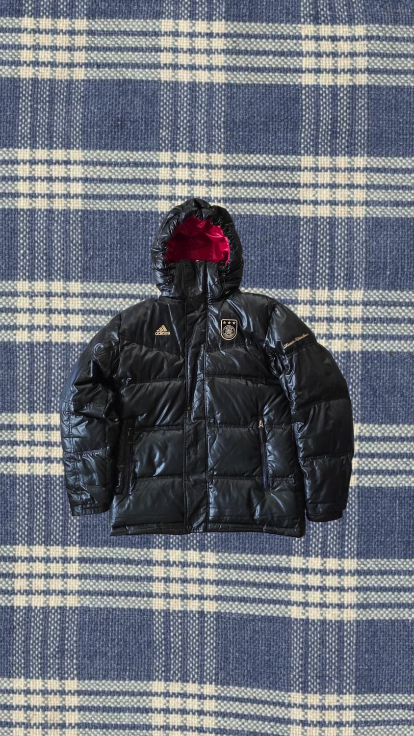 아디다스 독일 덕다운 블랙 유광 패딩 L 상품이미지1