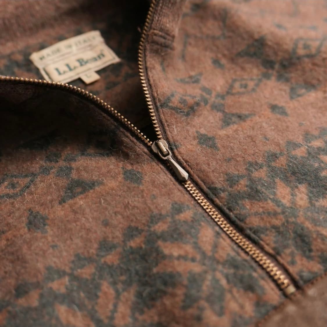 엘엘빈 하프(반) 집업 니트 (L, made in ltaly) 상품이미지3