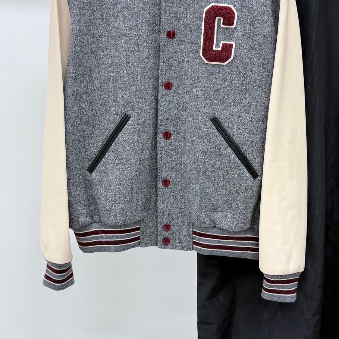 [S+급/54] 셀린느 바시티 울 테디 자켓 그레이 상품이미지3