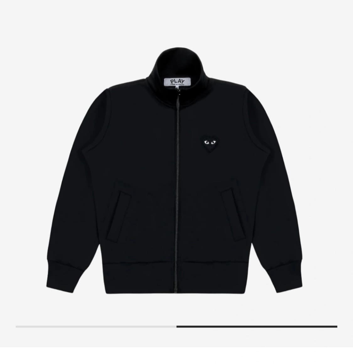 꼼데가르송 빅 블랙 하트집업 스웨트셔츠 블랙 상품이미지1