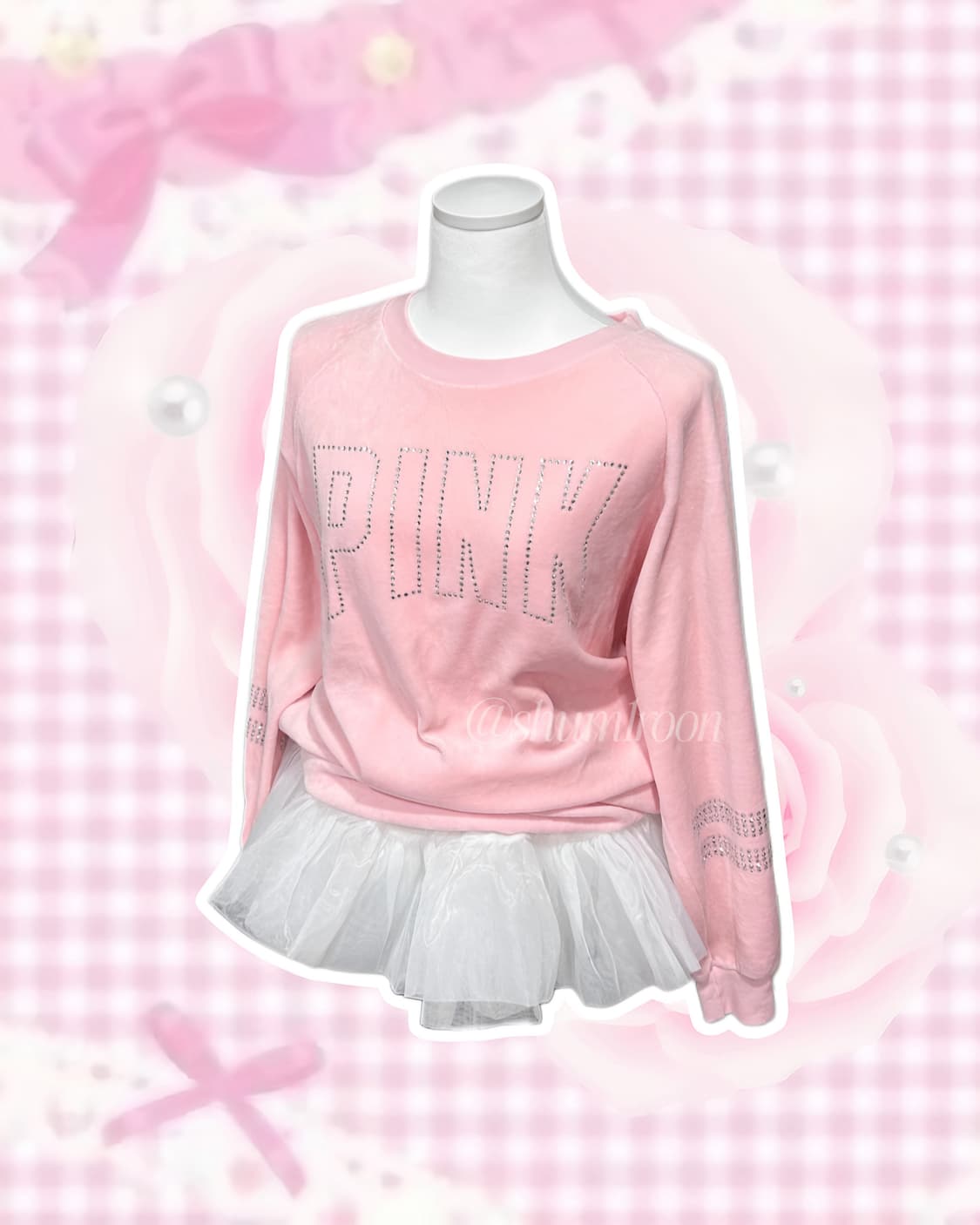 PINK 벨벳 핑크 히메갸루 맨투맨 상품이미지1