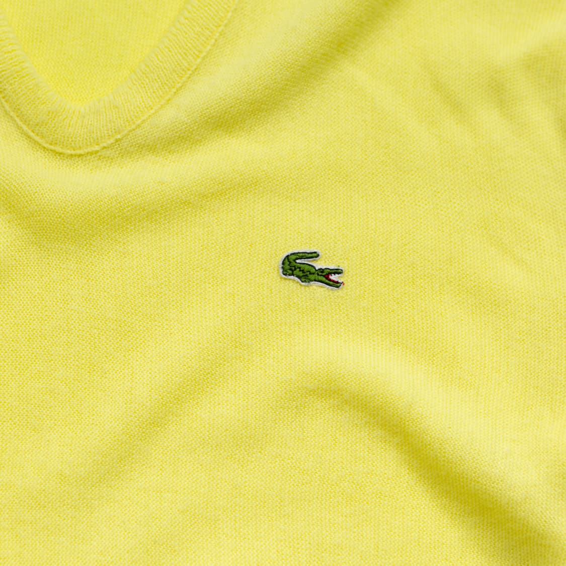 60s IZOD 라코스테 브이넥 니트 옐로우 상품이미지3