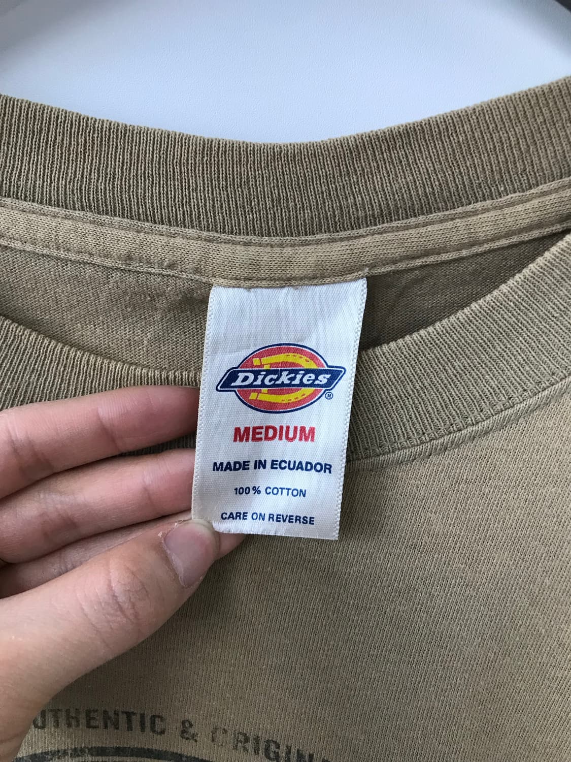 디키즈 빈티지 카키 반팔 티셔츠 상품이미지4