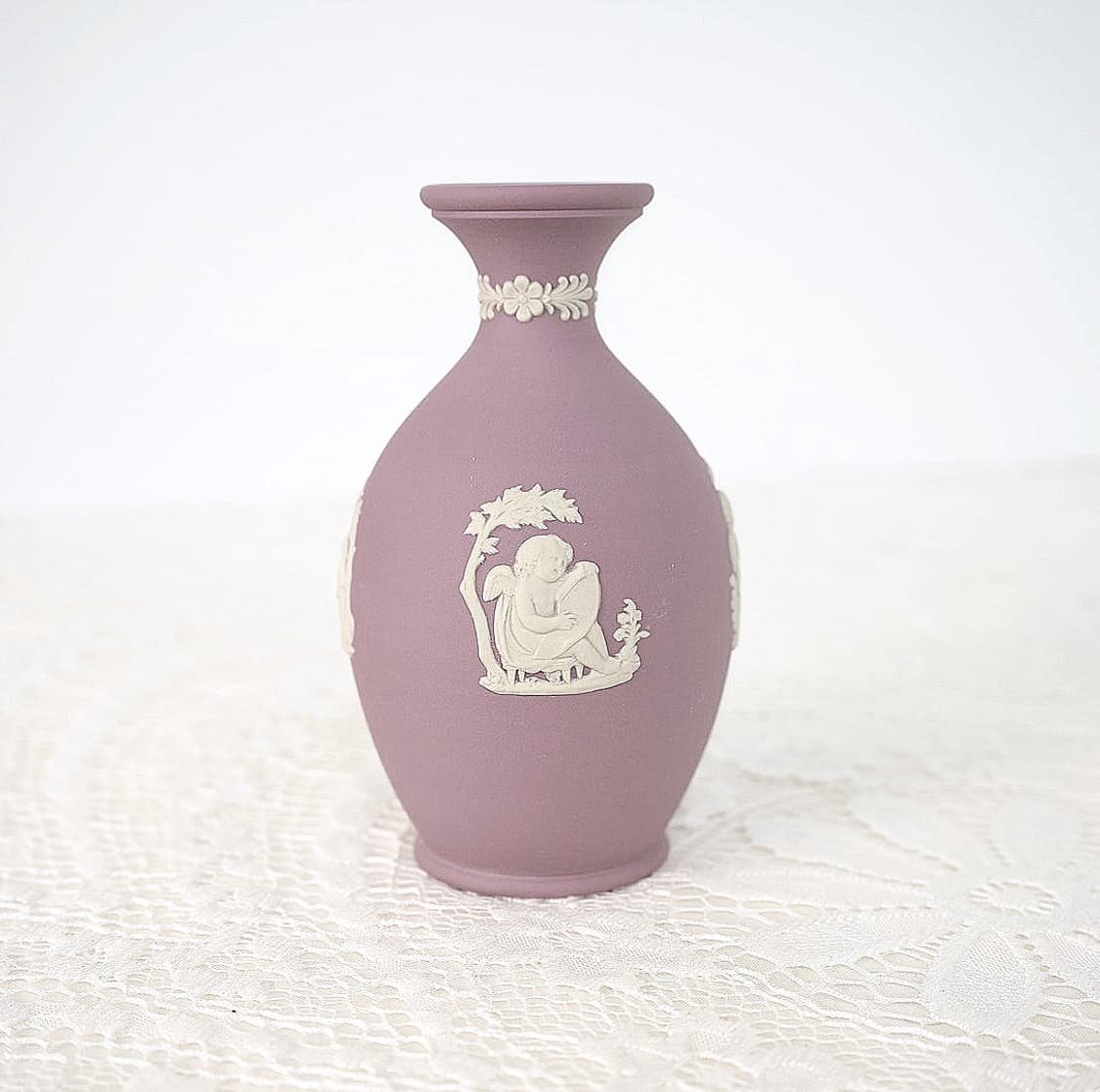 [영국앤틱] 웨지우드 제스퍼웨어 오목 베이스_ 라일락 상품이미지1