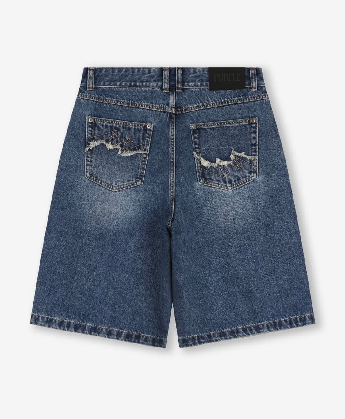 비슬로우 DISTRESSED WIDE DENIM SHORTS BLUE 상품이미지7