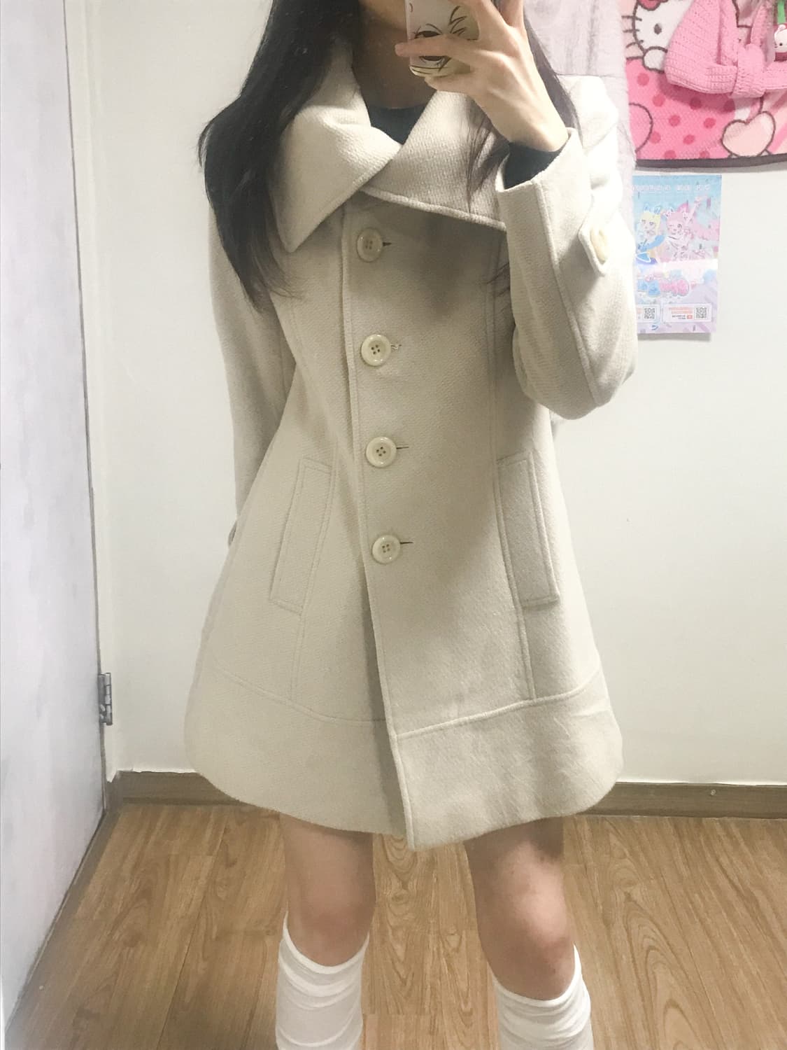 빈티지 라떼 코트 히메갸루 로걀 오네갸루 히메카지 코이세이오깔 달천깔 상품이미지1