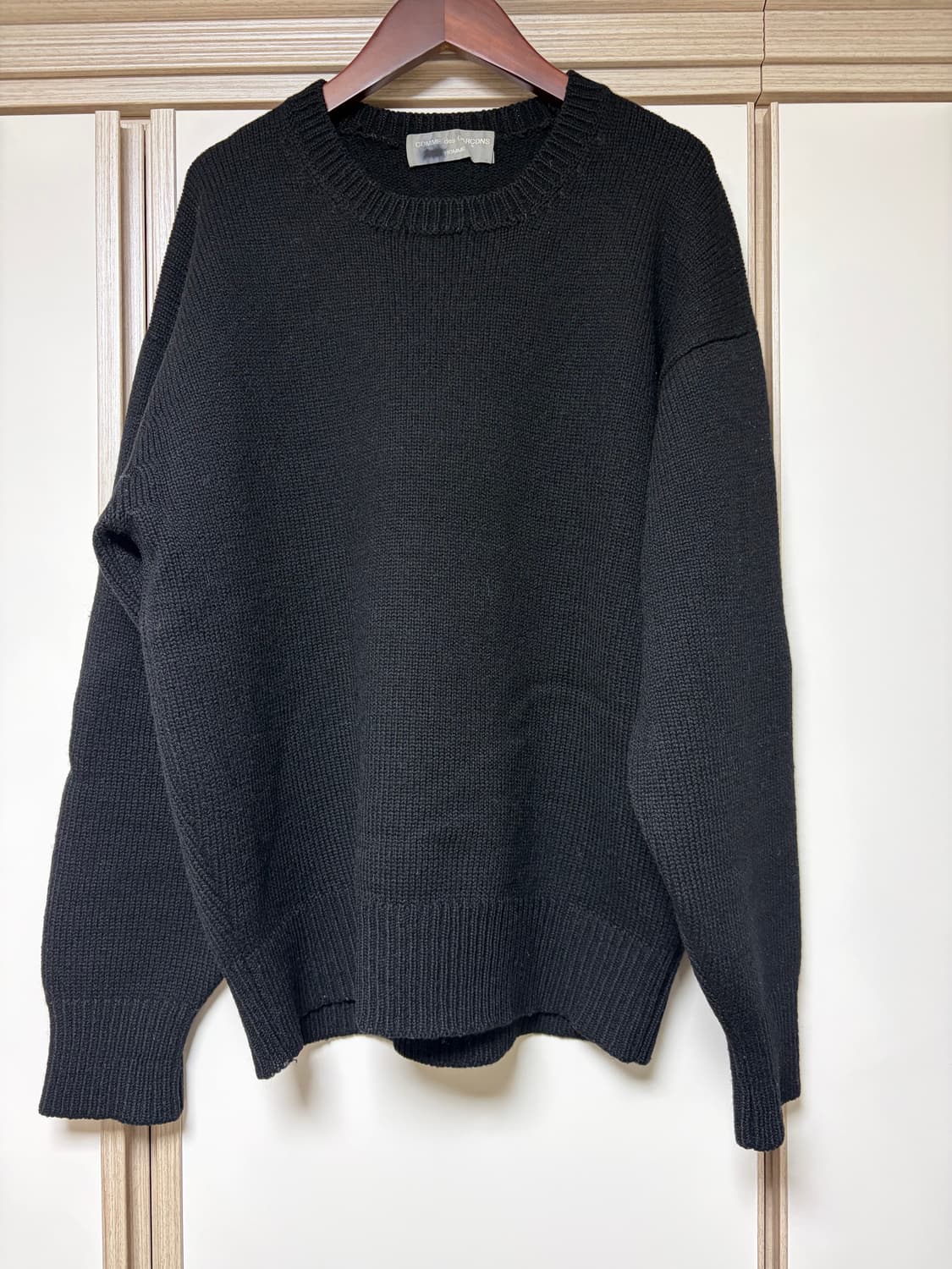 [L] 빈티지 80s 꼼데가르송옴므 니트 블랙 상품이미지1