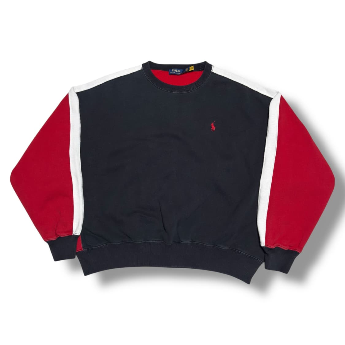 Polo Ralph Lauren 빅로고 블랙 레드 배색 맨투맨 상품이미지2