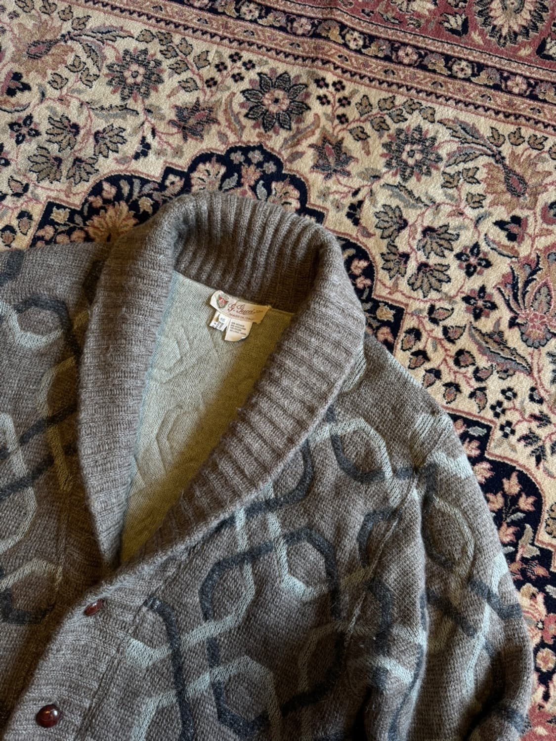 GUCCI 구찌 아카이브 모헤어 숄칼라 가디건 105 상품이미지3