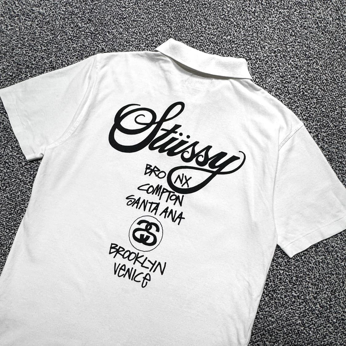 Name : 스투시 월드투어 시그니처로고 PK 반팔 카라티 :)  상품이미지4