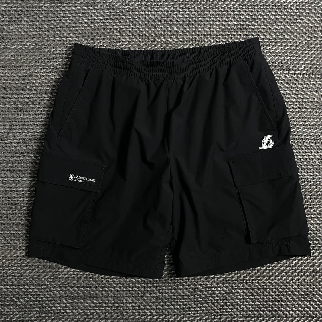 NBA LA LAKERS 카고 유틸리티 컴포터블 쇼츠 블랙o 5033 상품이미지1