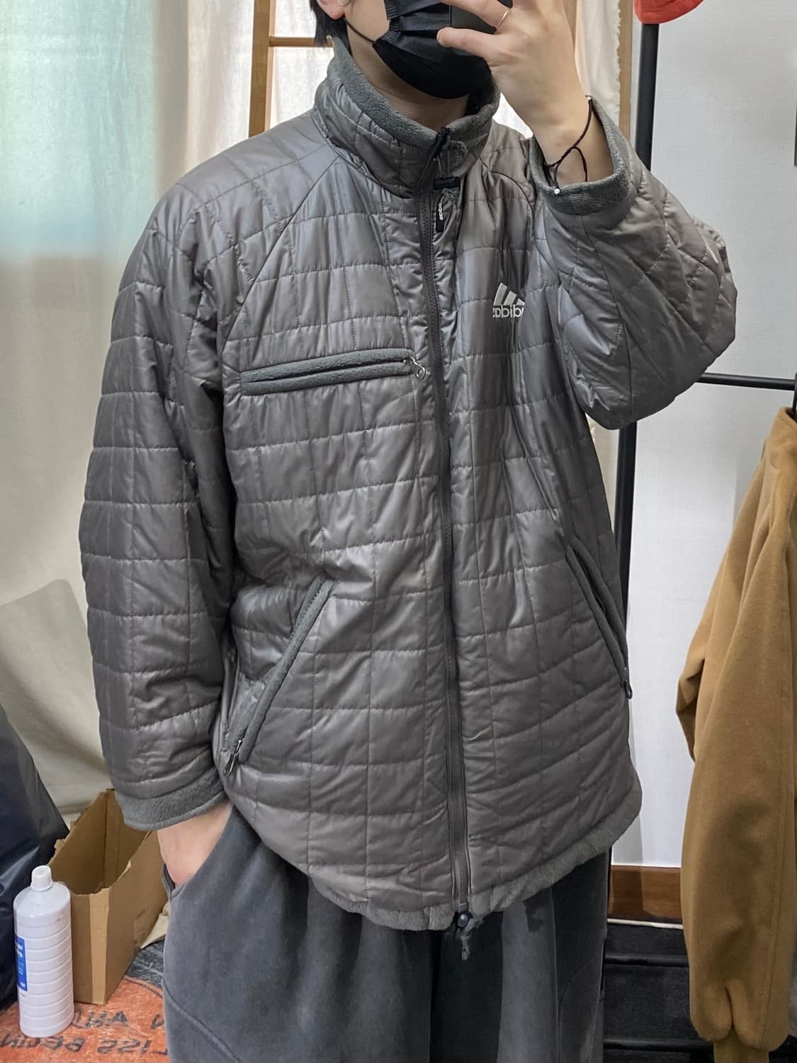 [S-M] 90s Adidas 아디다스 리버서블 패딩 플리스 자켓 상품이미지9