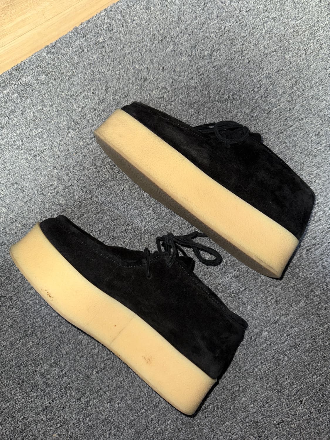 [40] 로에베 웨지 레이스업 블랙 상품이미지3