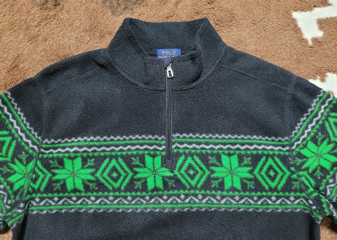 폴로 랄프로렌 노르딕 패턴 남녀공용 반집업 플리스(S~M) 상품이미지3