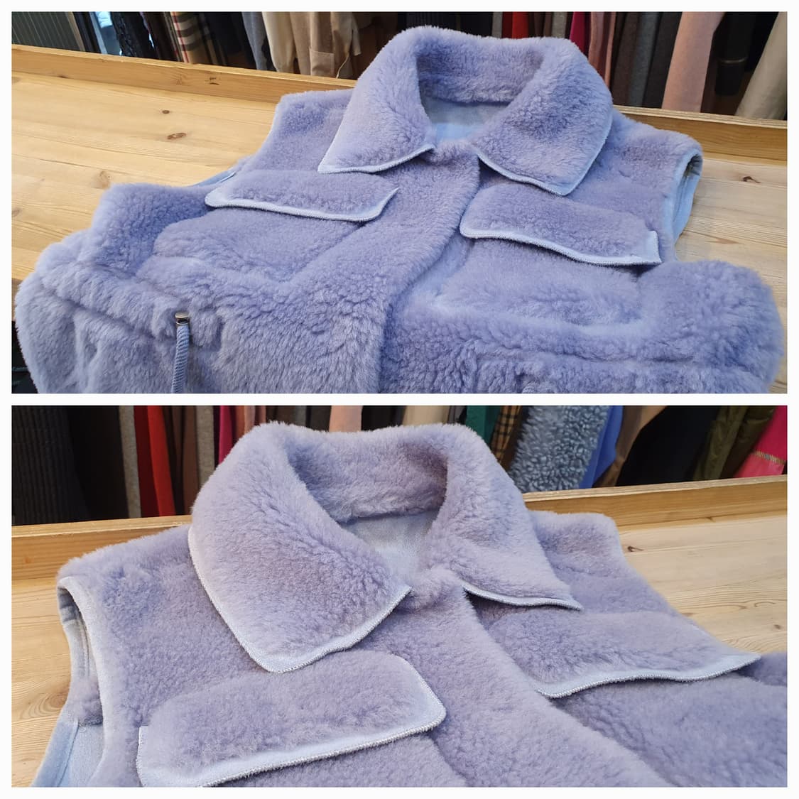 (새상품)55/66.Lapift 천연양털 조끼 상품이미지4