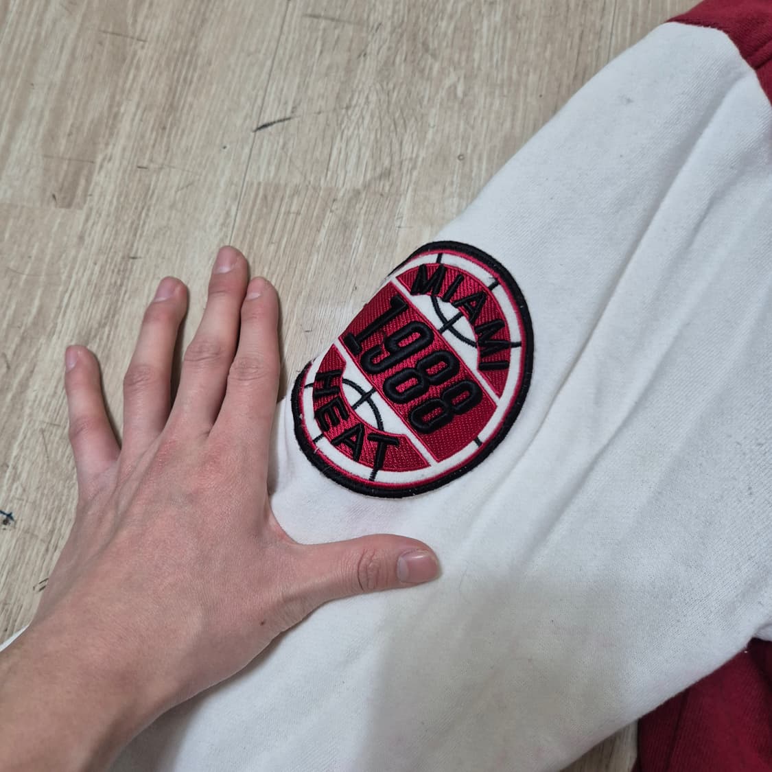 NBA 마이애미 히트 와펜 스웻 바시티 자켓 L(100) 상품이미지4