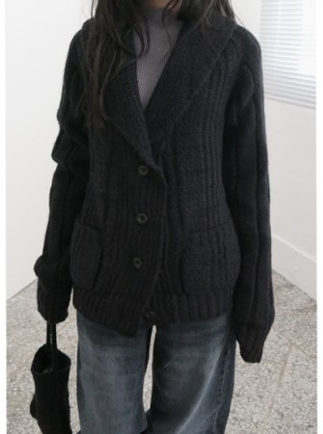 애프터먼데이 탱글 브이넥 가디건 상품이미지1