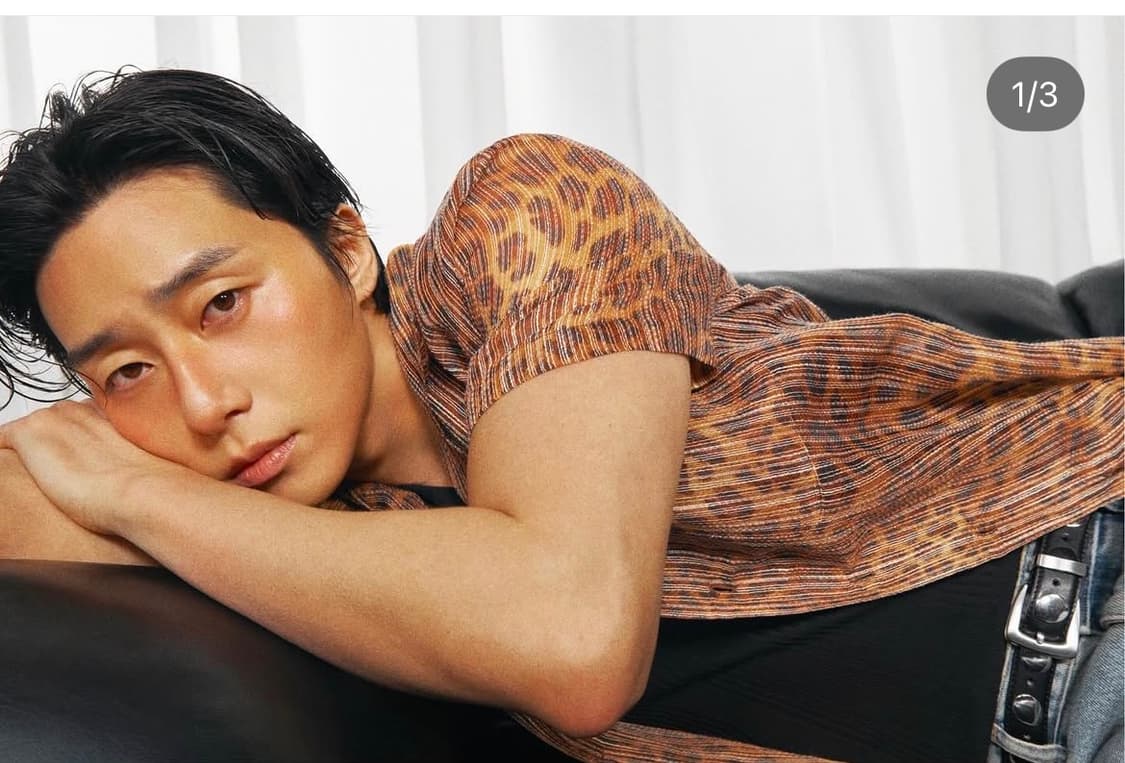 NOICE 이탈리안 레오파드 하프 셔츠 브라운 상품이미지1