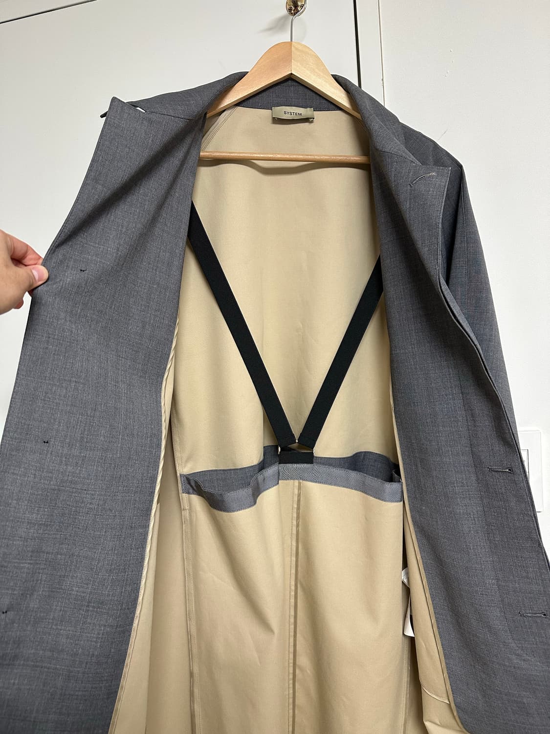 시스템옴므 그레이 코트 미사용품 상품이미지3