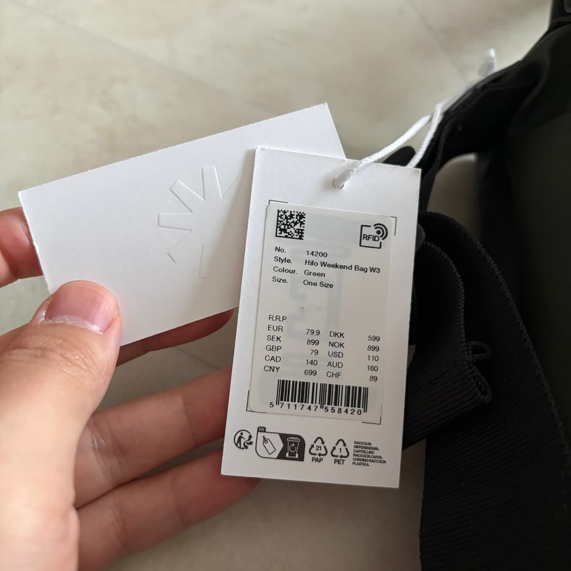 [새상품]레인스 레인즈 RAINS 하일로 위켄드백 그린 상품이미지3