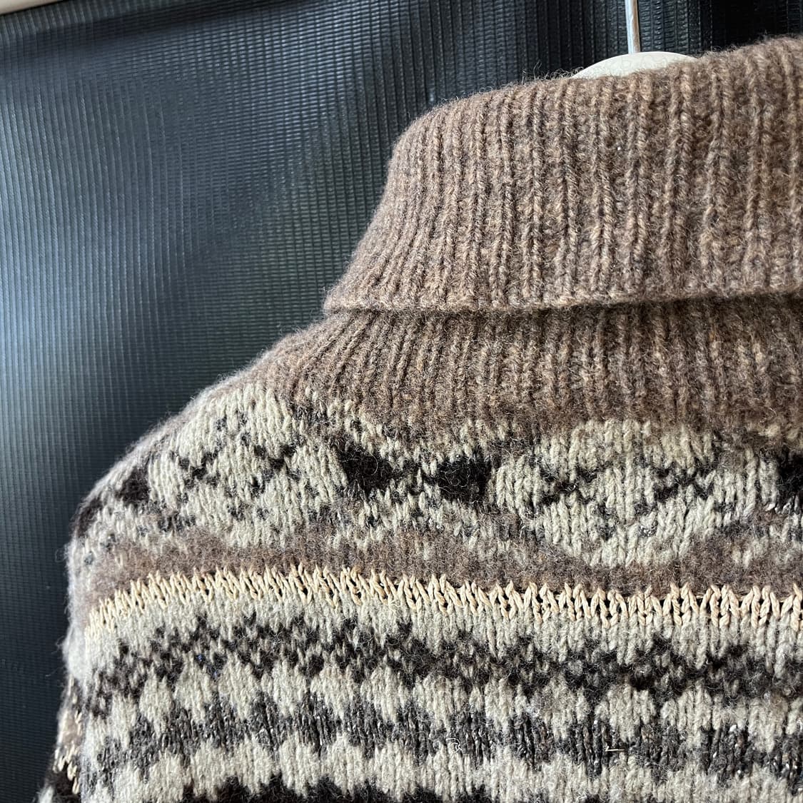 폴로 핸드니트 울 실크 린넨 터틀넥 페어아일 상품이미지7