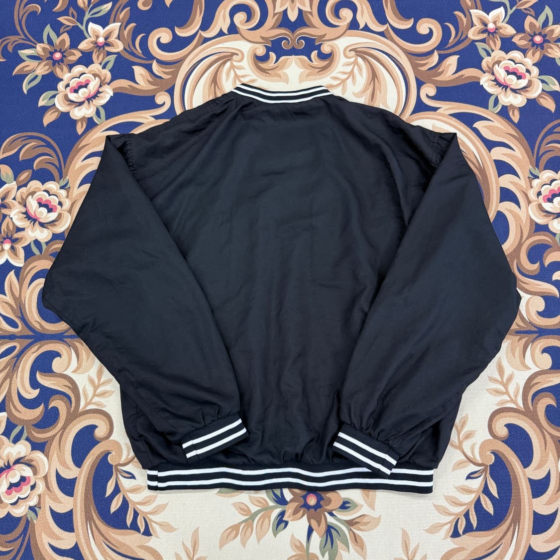 (L)90s 리복 Reebok 웜업 바람막이(블랙,검흰) 상품이미지4