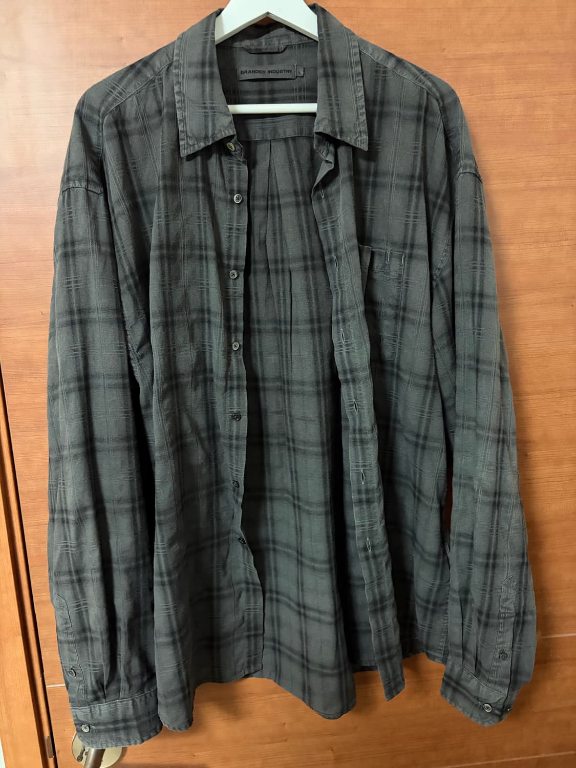 L) 브랜디드 올데이 체크 셔츠 상품이미지1