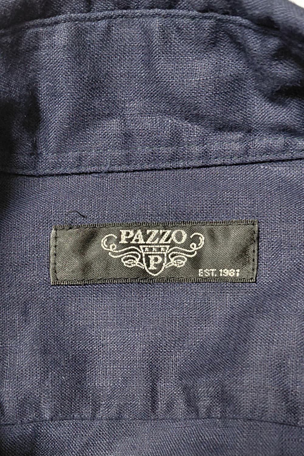 PAZZO 파조 천연 린넨 100% 셔츠 (네이비 / 48사이즈) 상품이미지4