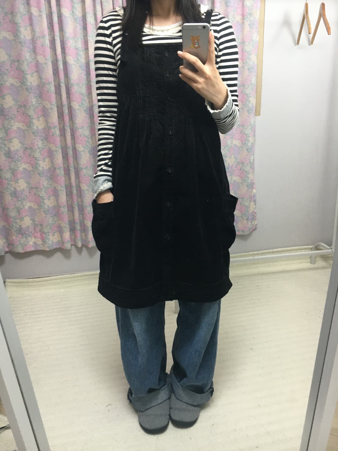 블랙 코듀로이 원피스 상품이미지4