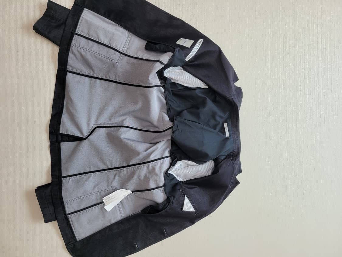 자라맨 ZARAMAN 투버튼 견장 데님 자켓 100 블랙 상품이미지8