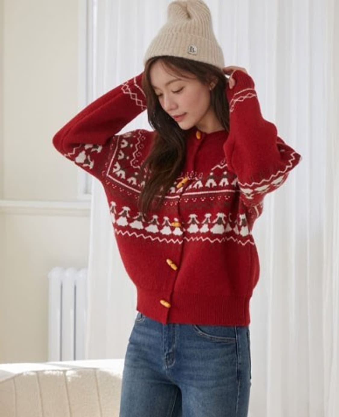 플라스틱아일랜드 25ss 토글 니트 가디건 PN7463 상품이미지2