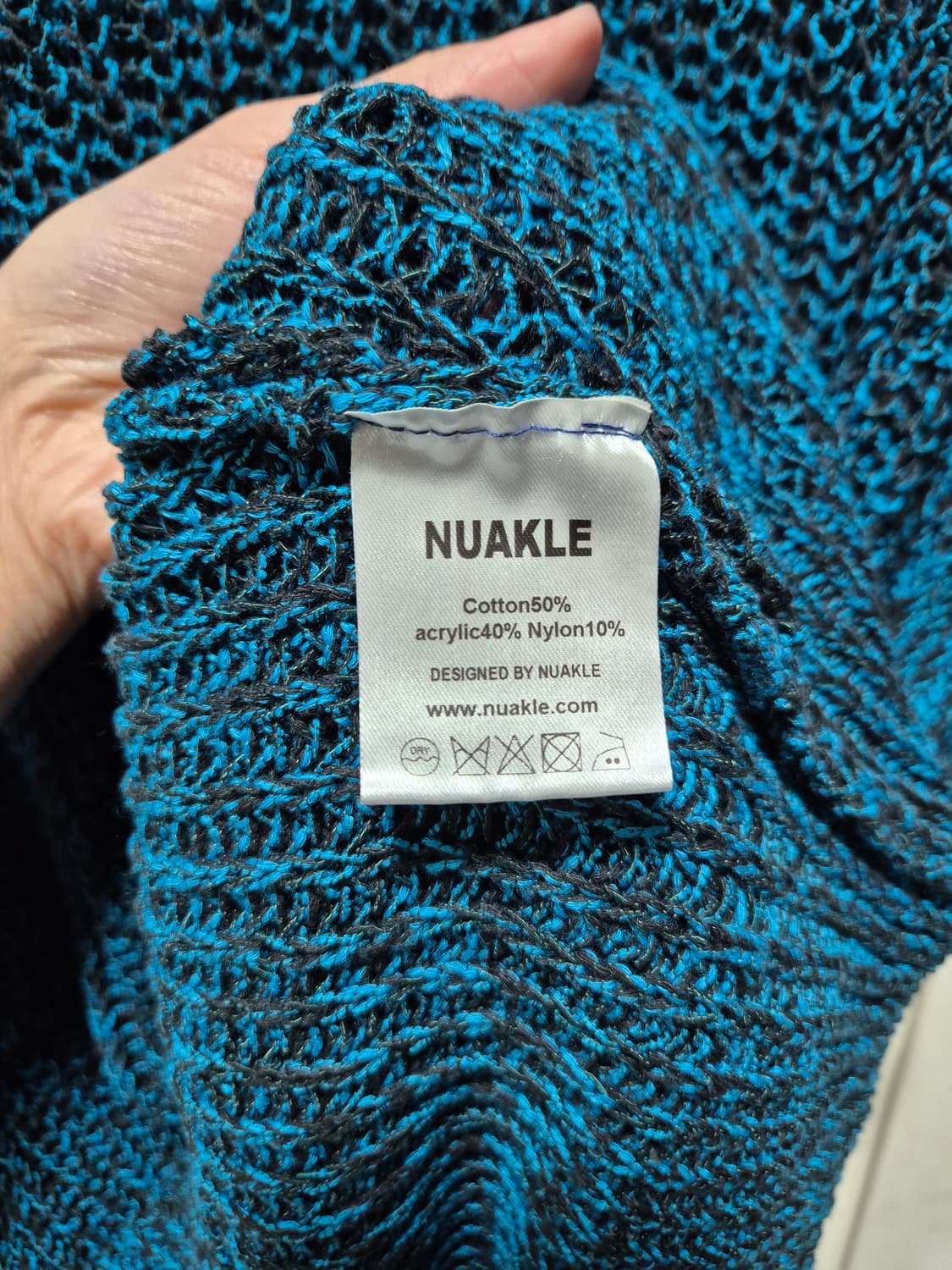 (세일)(새상품)NUAKLE 블루 여름니트 베스트 상품이미지9