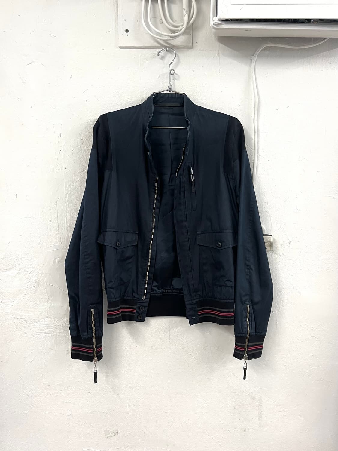 크리스 반 아쉐 2007 멀티 지퍼 코튼 블루종 자켓 상품이미지5