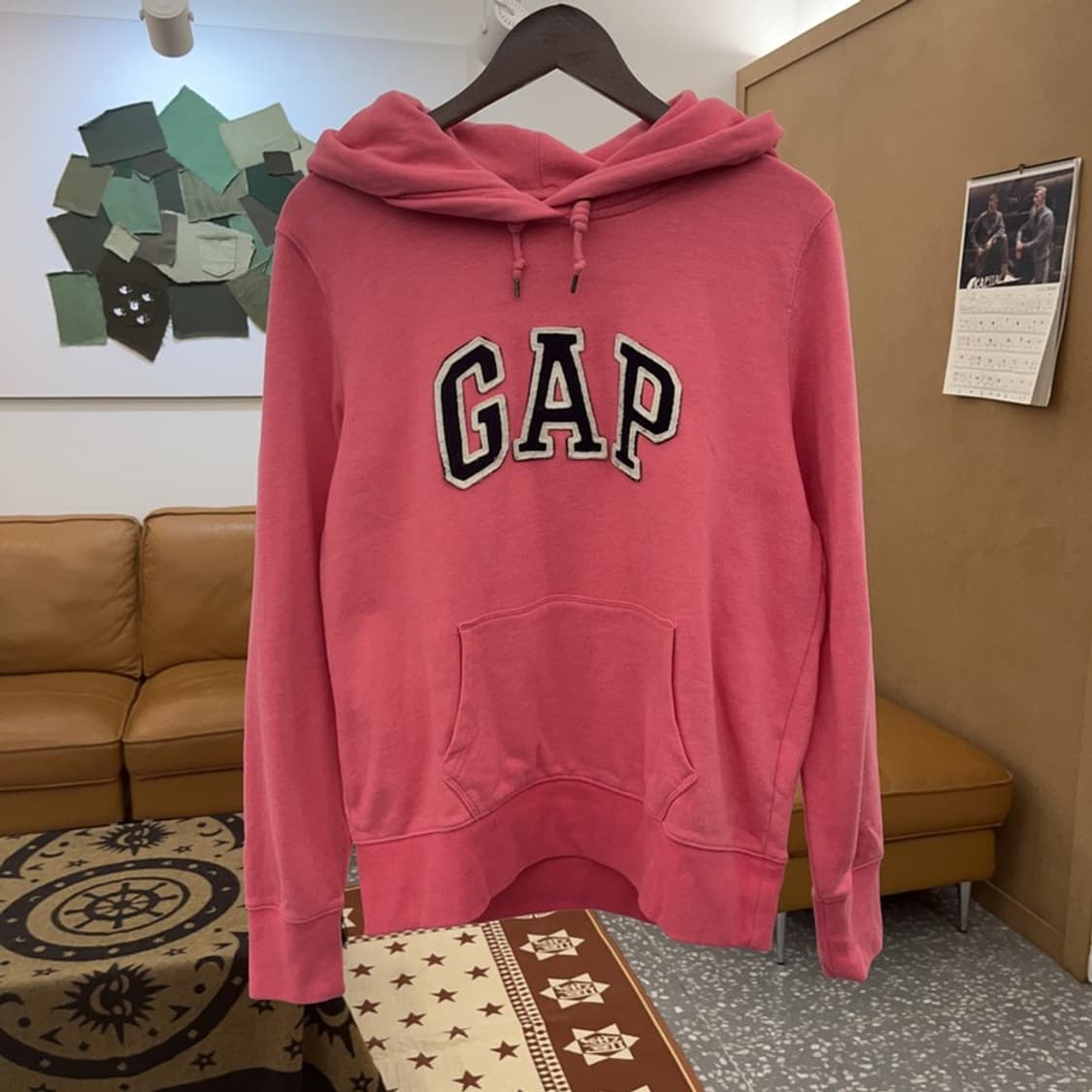 갭 Y2K 00's 키치 딸기맛 핫핑크 약기모 후드티 L C08559 상품이미지3