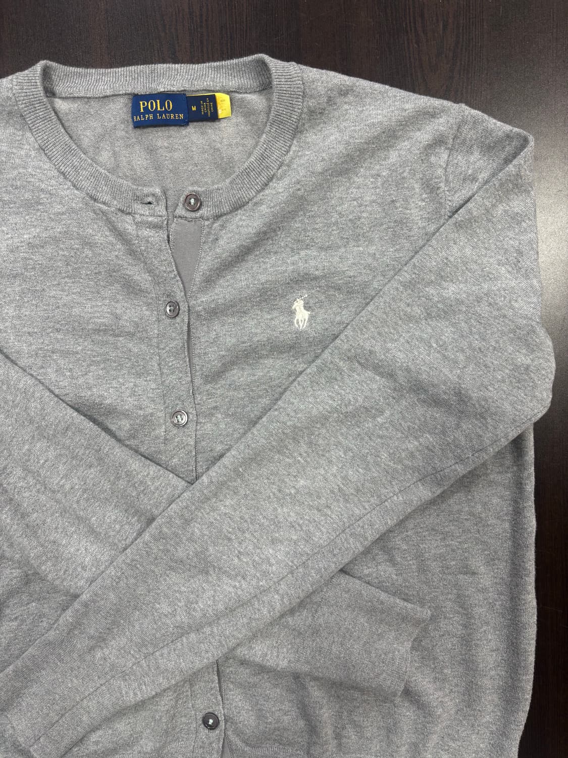 폴로 랄프로렌 회색 가디건 M 상품이미지3