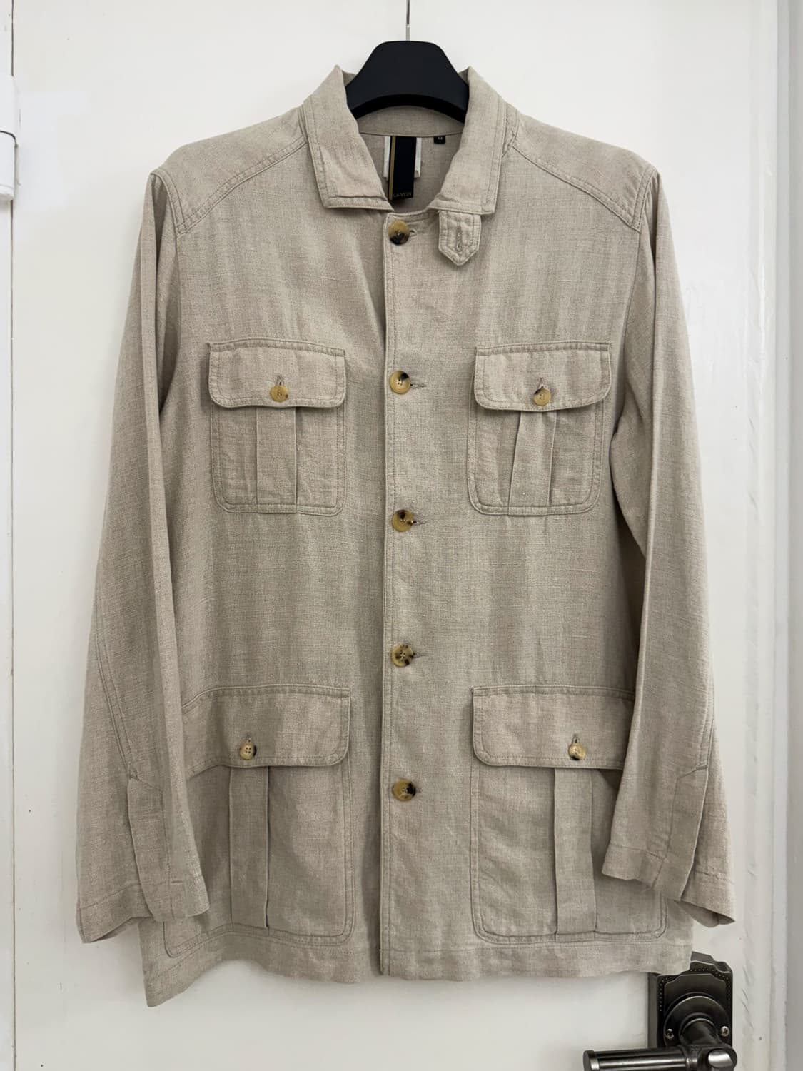 Lanvin 100% Linen Safari Field Jacket 상품이미지1