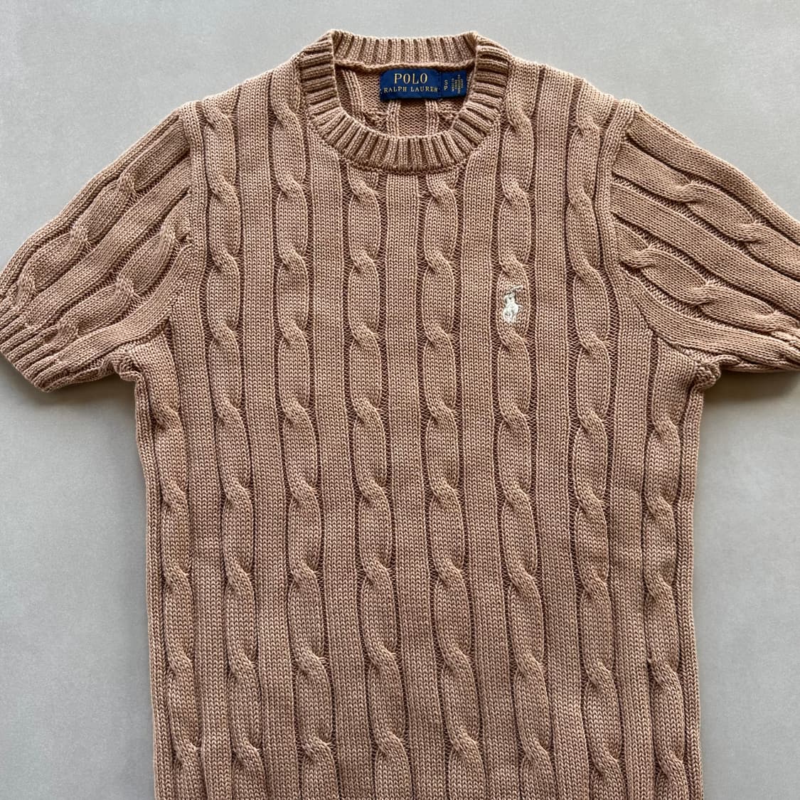 [S]폴로 랄프로렌 꽈배기 반팔 니트 스웨터 상품이미지2