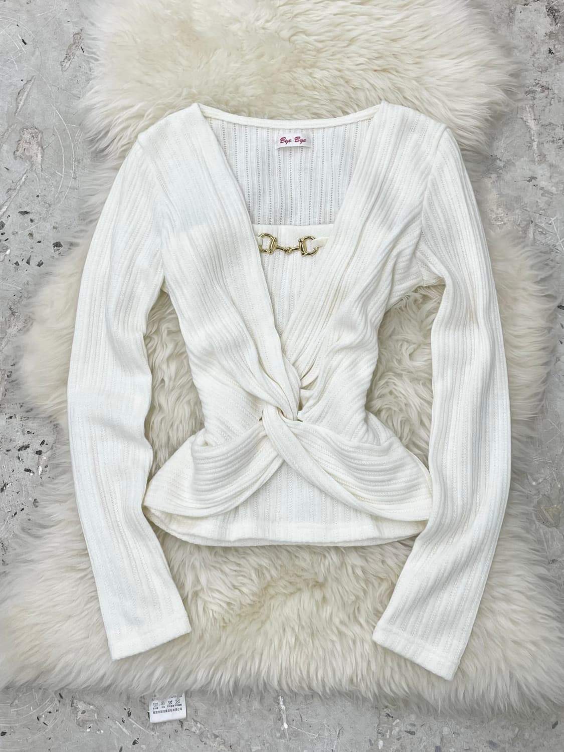 갸루 레이어드 꼬임 탑 상품이미지1