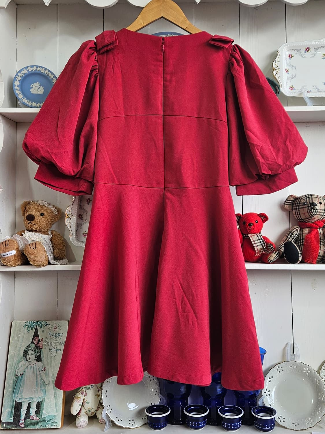 Honey Bunch 체리 리본 퍼프 원피스 상품이미지6