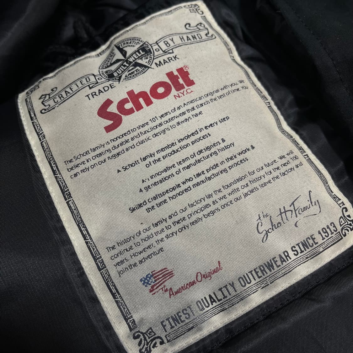 쇼트 Schott N3B 야상 파카 블랙 S/90 상품이미지6