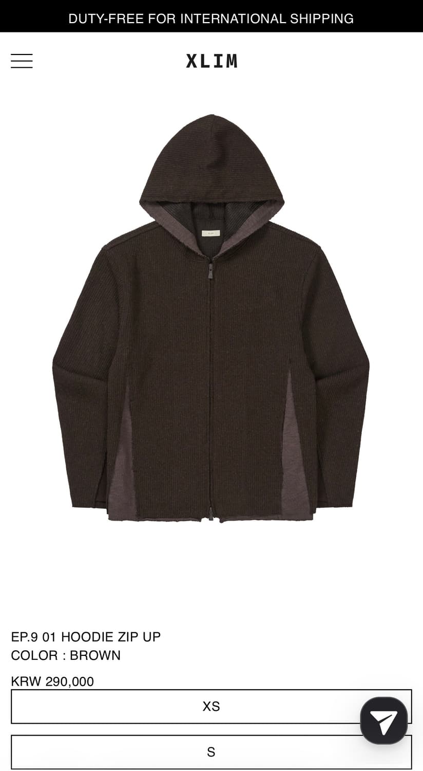 XLIM EP.9 HOODIE ZIP UP 후드집업 브라운 [L] 상품이미지2