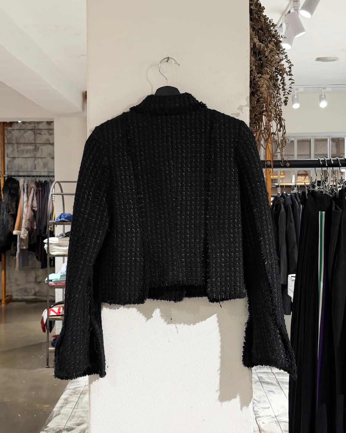 프로엔자 슐러 블랙 트위드 크롭 자켓 상품이미지6