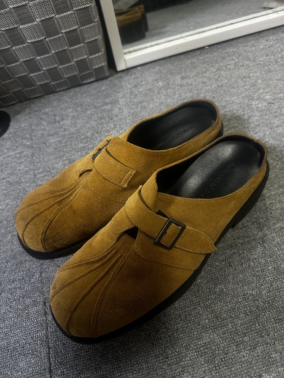 로맨틱무브 플리츠 스트랩 블로퍼 R23M101 (웜옐로우 스웨이드 상품이미지2